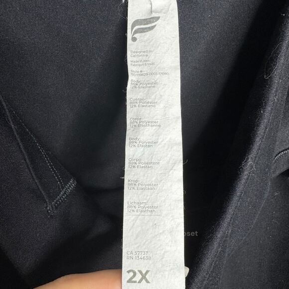 Fabletics Define PowerHold 7/8 Leggings 2X 36 Short Black High Waisted - Picture 3 of 6